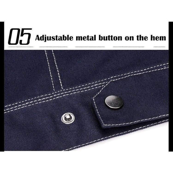 Planet Gates dark blue / S Men Workwear Jacket High quality Multi pockets Long-sleeved Work clothes uniforms Male mechanic construction Working Jackets