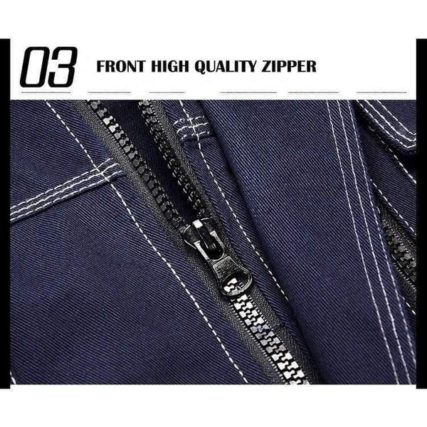 Planet Gates dark blue / S Men Workwear Jacket High quality Multi pockets Long-sleeved Work clothes uniforms Male mechanic construction Working Jackets