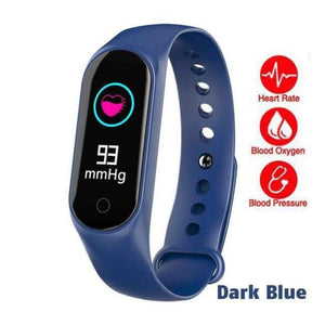 Planet Gates dark blue Smart Bracelet Color Screen Fitness Tracker IP67 Waterproof Blood Pressure Heart Rate Monitor Smart Band For Android IOS