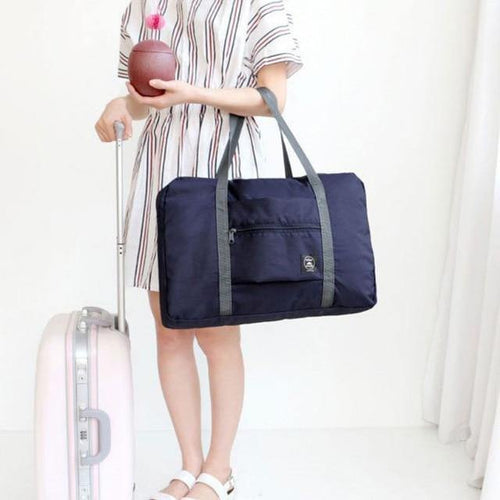 Planet Gates Dark Blue Voyage Weekend Duffel Hand Luggage Duffle Nylon Foldable Women Travel Bag Female Large Capacity Cabin Handbag