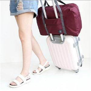 Planet Gates Dark Blue Voyage Weekend Duffel Hand Luggage Duffle Nylon Foldable Women Travel Bag Female Large Capacity Cabin Handbag