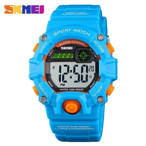 Planet Gates Dark blue watch Kids Watches Digital Wristwatch 50M Waterproof Plastic Case Alarm Boys Girls Children Watch 1484 reloj