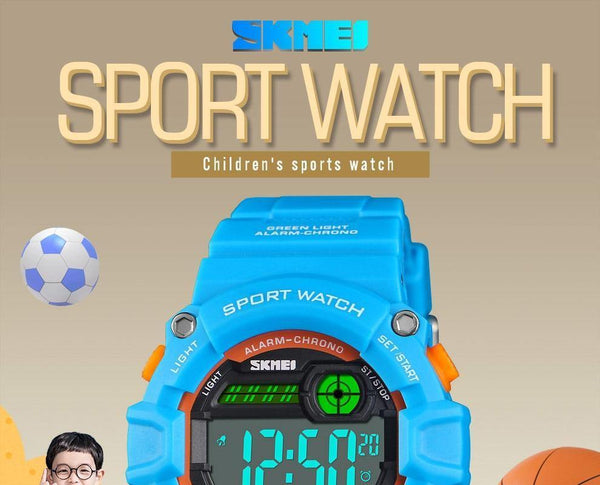 Planet Gates Dark blue watch Kids Watches Digital Wristwatch 50M Waterproof Plastic Case Alarm Boys Girls Children Watch 1484 reloj