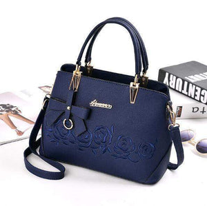 Planet Gates dark blue women bag Women Bag Vintage Handbag Casual Tote Fashion Women Messenger Bags Shoulder Top-Handle Purse Wallet Leather 2018 Black A1834