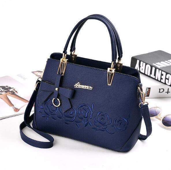 Planet Gates dark blue women bag Women Bag Vintage Handbag Casual Tote Fashion Women Messenger Bags Shoulder Top-Handle Purse Wallet Leather 2018 Black A1834