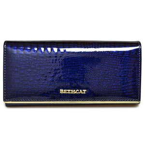 Planet Gates Dark Blue Women Wallet and Purses Genuine Leather Female Coin Card Holder Purse Ladies Money Bags Alligator Cow Wallets