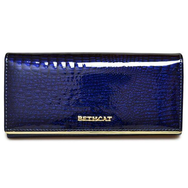 Planet Gates Dark Blue Women Wallet and Purses Genuine Leather Female Coin Card Holder Purse Ladies Money Bags Alligator Cow Wallets