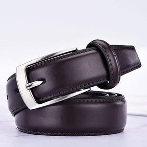 Leather Belt For Men Luxury Business Male Cowhide Leather Belts 3.0 CM Casual Pin Buckle Belt For Men Dropshipping