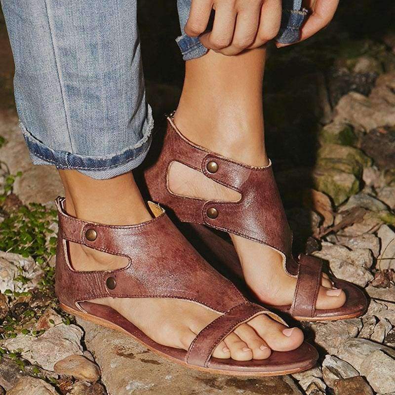 Planet Gates dark brown / 5 Women Shoes Soft Women Casual Summer Shoes Female Zip Plus Size 35-43 Sandals Beach Shoes Women