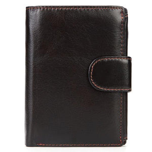 Planet Gates Dark Brown / China Vintage Men Wallet Genuine Leather Short Wallets Male Multifunctional Cowhide Purse Coin Pocket Driver License Holder