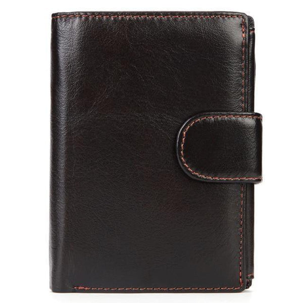 Planet Gates Dark Brown / China Vintage Men Wallet Genuine Leather Short Wallets Male Multifunctional Cowhide Purse Coin Pocket Driver License Holder