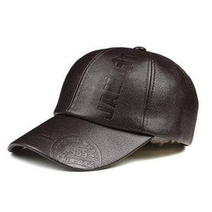 Planet Gates Dark brown Fashion high quality men's leather caps hats casual men's baseball caps wholesale