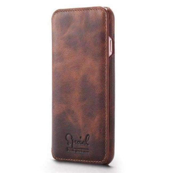 Planet Gates dark brown / For S8 Genuine leather case For samsung galaxy s8 plus flip cover s8+ phone bag new design