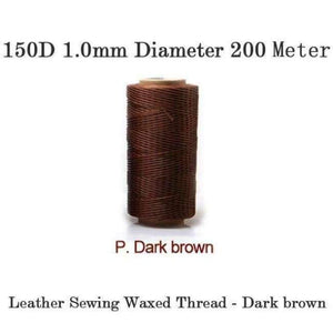 Planet Gates Dark brown thread DIY Leather Sewing Tool Leather Hand Sewing Machine Waxed Thread for Leather Craft Edge Stitching Belt Strips Shoemaker Tools
