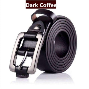 Planet Gates Dark Coffee / 105CM Newest Women's Casual Belts Cow Genuine Leather Japanese Character Buckle Retro Style Jeans Belt Luxury Female Strap