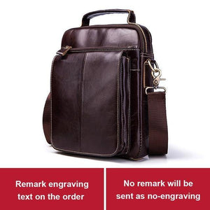 Planet Gates Dark Coffee Engraving 100% Genuine Cow Leather Messenger Bag Men's Shoulder Bag Crossbody Chest Handbag Fashion for Tote Clutch