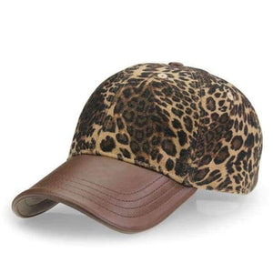 Planet Gates Dark Coffee Leopard [AETRENDS] Leopard Hats with PU Leather Ponytail Baseball Cap Women Hat bone feminino 2018 Brand Luxury Caps for Women Z-3892