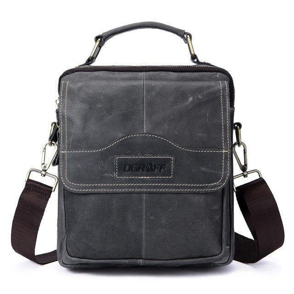 Planet Gates Dark gray 1 Leather Bag Tablets designer Men Bags Shoulder Crossbody Bags Messenger Vintage Casual Handbags Bags For Male