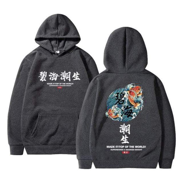 Planet Gates Dark gray-1 / XS Streetwear Chinese characters Men Hoodies Sweatshirts Fashion Autumn Hip Hop Black Hoodie Erkek sweatshirt