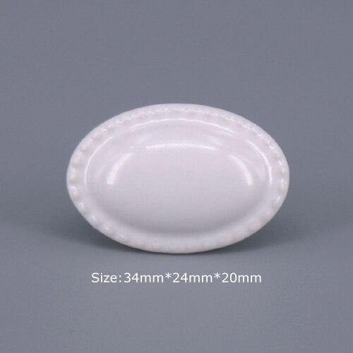 1x Classic White  Porcelain/Ceramic Drawer Pull Knob Cabinet Cupboard Door Handle Knob