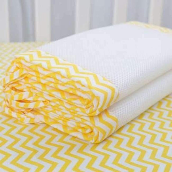 Planet Gates Dark Gray 2Pcs/Set Breathable Summer Baby Bedding Bumper Collision Half Around Baby Crib Bumpers Bedding Cotton Printing Mesh Safety Rails