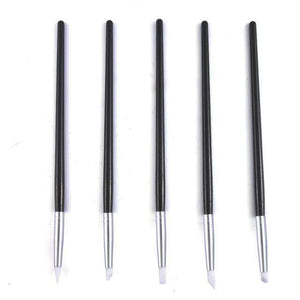 Planet Gates Dark Gray 5 Pcs/Sets Nail Art Pen 2 In 1 Double Ends Dotting Drawing Painting UV Gel Liner Polish Brush Set Nail Art Dotting Tools