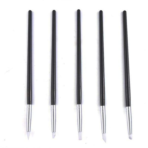 Planet Gates Dark Gray 5 Pcs/Sets Nail Art Pen 2 In 1 Double Ends Dotting Drawing Painting UV Gel Liner Polish Brush Set Nail Art Dotting Tools