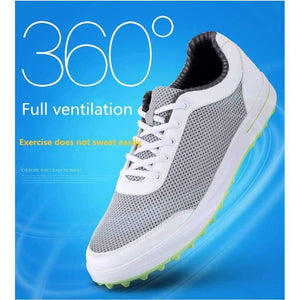 Planet Gates dark gray / 7 Summer new pgm golf men's super light ventilation no creases breathable net cloth sneakers