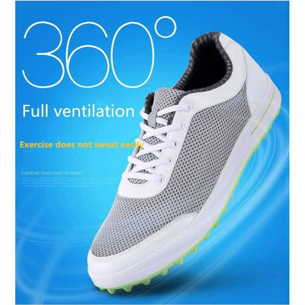 Planet Gates dark gray / 7 Summer new pgm golf men's super light ventilation no creases breathable net cloth sneakers