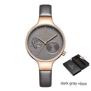 Planet Gates dark gray box Women Watches Top Luxury Brand Ladies Quartz Watches Genuine Leather Watchband Casual Wrist Watches Gift For Girls