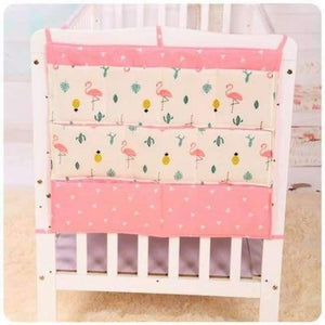 Planet Gates Dark Gray Cotton Grey Baby Bed Hanging Storage Bag Newborn Crib Organizer Toy Diaper Pocket for Babies Bedding Set 50*60CM