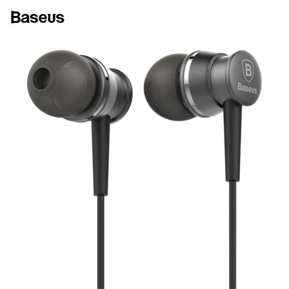 Planet Gates Dark Gray In-Ear Earphone Baseus Wired Stereo Earbuds Super Bass Headset With Mic Earphone For iPhone Xiaomi Samsung MP3 Mobile Phones