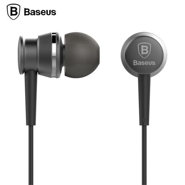 Planet Gates Dark Gray In-Ear Earphone Baseus Wired Stereo Earbuds Super Bass Headset With Mic Earphone For iPhone Xiaomi Samsung MP3 Mobile Phones