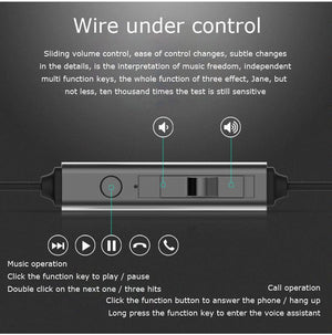 Planet Gates Dark Gray In-Ear Earphone Baseus Wired Stereo Earbuds Super Bass Headset With Mic Earphone For iPhone Xiaomi Samsung MP3 Mobile Phones