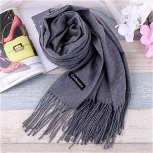 Planet Gates Dark gray Luxury Brand Scarf Unisex 2018 Female Male Best Quality Wool Cashmere Scarf Pashmina Tassels Women Men Wrap Shawl S-11