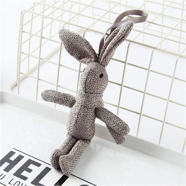 Planet Gates Dark Gray New Arrival Cute Soft Lace Dress Rabbit Stuffed Plush Animal Bunny Toy Pets Fashion For Baby Girl Kid Gift Animal Doll Keychain