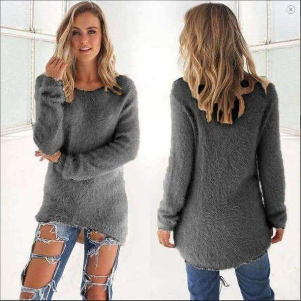 Planet Gates dark gray Sweater / S Autumn Knitted Sweater Women Winter Sweaters Female 2018 Long Sleeve O Neck Loose Casual Pullovers Plus Size 3XL DDR87
