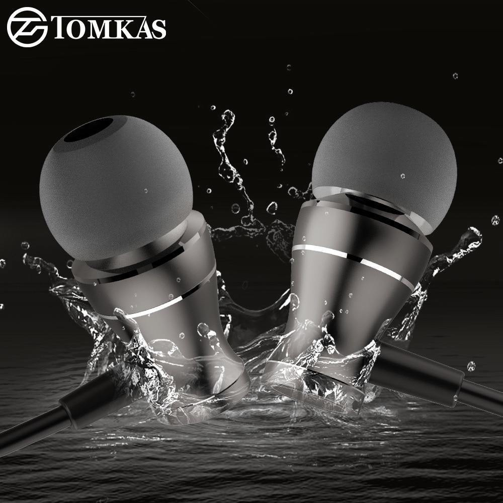 Planet Gates Dark Gray TOMKAS Earphone with Microphone For Mobile Phone Universal Metal Magnet Wired Control Stereo Headset Earphones and Headphone