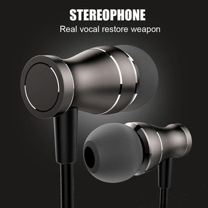 Planet Gates Dark Gray TOMKAS Earphone with Microphone For Mobile Phone Universal Metal Magnet Wired Control Stereo Headset Earphones and Headphone