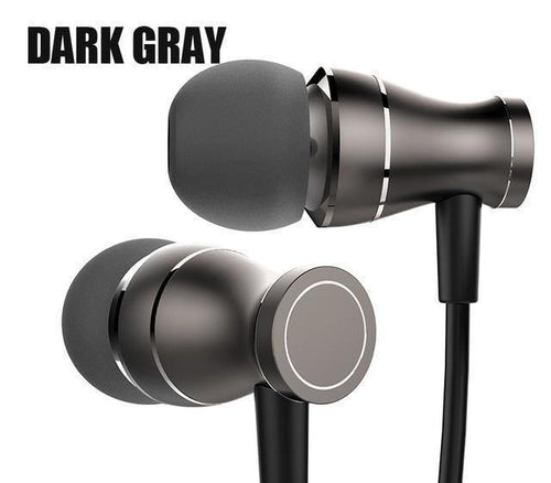 Planet Gates Dark Gray TOMKAS Earphone with Microphone For Mobile Phone Universal Metal Magnet Wired Control Stereo Headset Earphones and Headphone