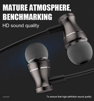 Planet Gates Dark Gray TOMKAS Earphone with Microphone For Mobile Phone Universal Metal Magnet Wired Control Stereo Headset Earphones and Headphone