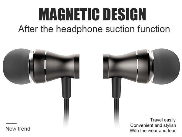 Planet Gates Dark Gray TOMKAS Earphone with Microphone For Mobile Phone Universal Metal Magnet Wired Control Stereo Headset Earphones and Headphone