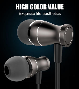 Planet Gates Dark Gray TOMKAS Earphone with Microphone For Mobile Phone Universal Metal Magnet Wired Control Stereo Headset Earphones and Headphone