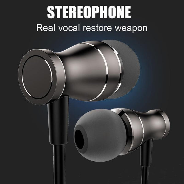 Planet Gates Dark Gray TOMKAS Earphone with Microphone For Mobile Phone Universal Metal Magnet Wired Control Stereo Headset Earphones and Headphone
