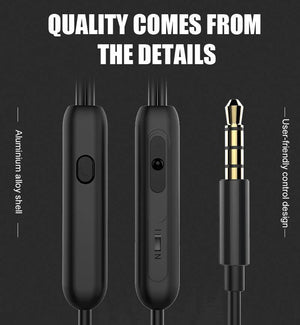 Planet Gates Dark Gray TOMKAS Earphone with Microphone For Mobile Phone Universal Metal Magnet Wired Control Stereo Headset Earphones and Headphone