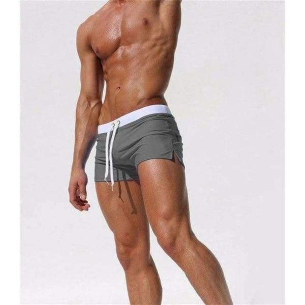 Planet Gates Dark gray / XXL Swimwear Men Swimsuit Maillot De Bain Swim Suits Boxer Shorts Swim Trunks Swimming Surf Banadores Sunga zwembroek heren