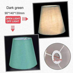 Planet Gates Dark Green 1 American Simple Style Lamp Shade Flax PVC Lamp Shade for Candle Crystal Chandeliers Wall Lamp Light Shade Abajur 90*140*130mm