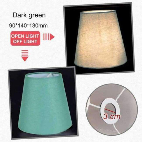 Planet Gates Dark Green 1 American Simple Style Lamp Shade Flax PVC Lamp Shade for Candle Crystal Chandeliers Wall Lamp Light Shade Abajur 90*140*130mm