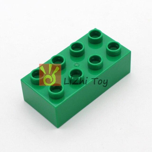 Planet Gates dark green 10pcs MOC DIY Large Building Block  3011 Brick 2X4 Big Size Baby Assembled Enlighten Accessories Block Part DIY Children Toys