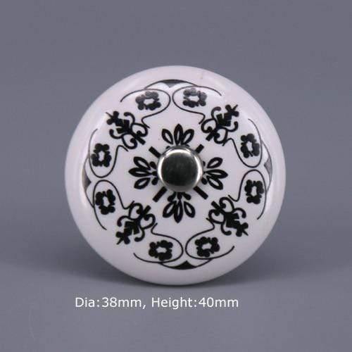 1x Classic White  Porcelain/Ceramic Drawer Pull Knob Cabinet Cupboard Door Handle Knob